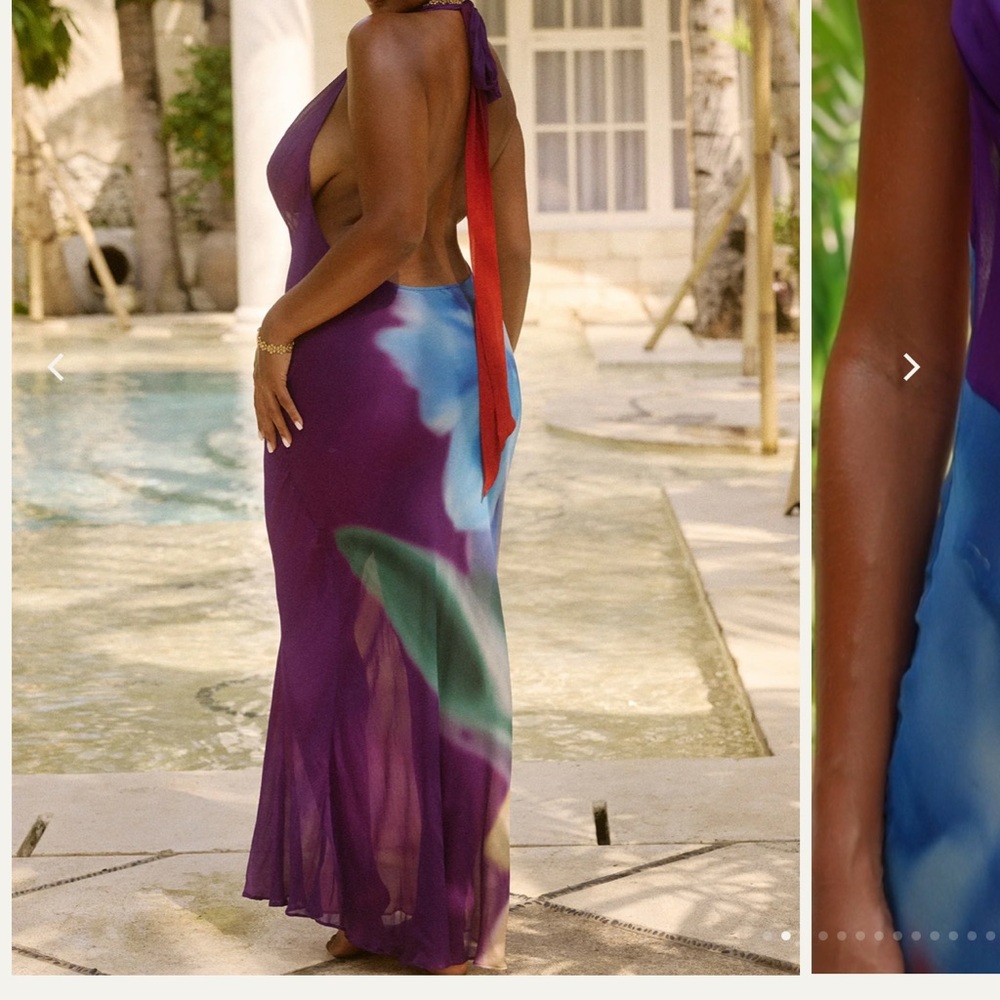 Bydee Backless Purple Dress